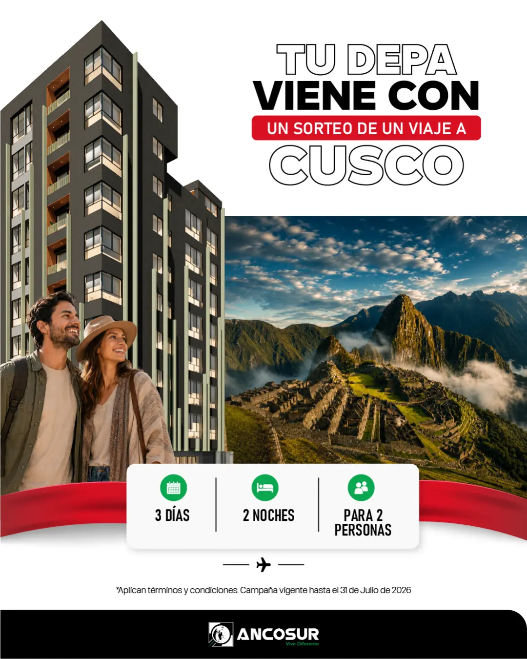 Promoción de viaje a Cusco con Ancosur